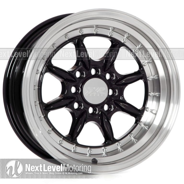 XXR Wheels 002.5 15x8 4x1004x114.3 Gloss Black Rims et0