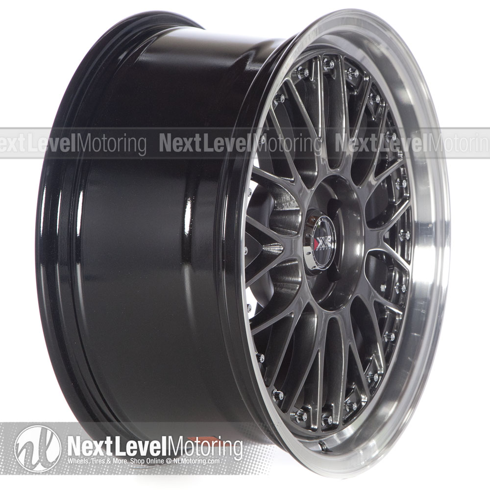 XXR Wheels: 521 18x8.5 5x114.3 Chromium Black Rims et25