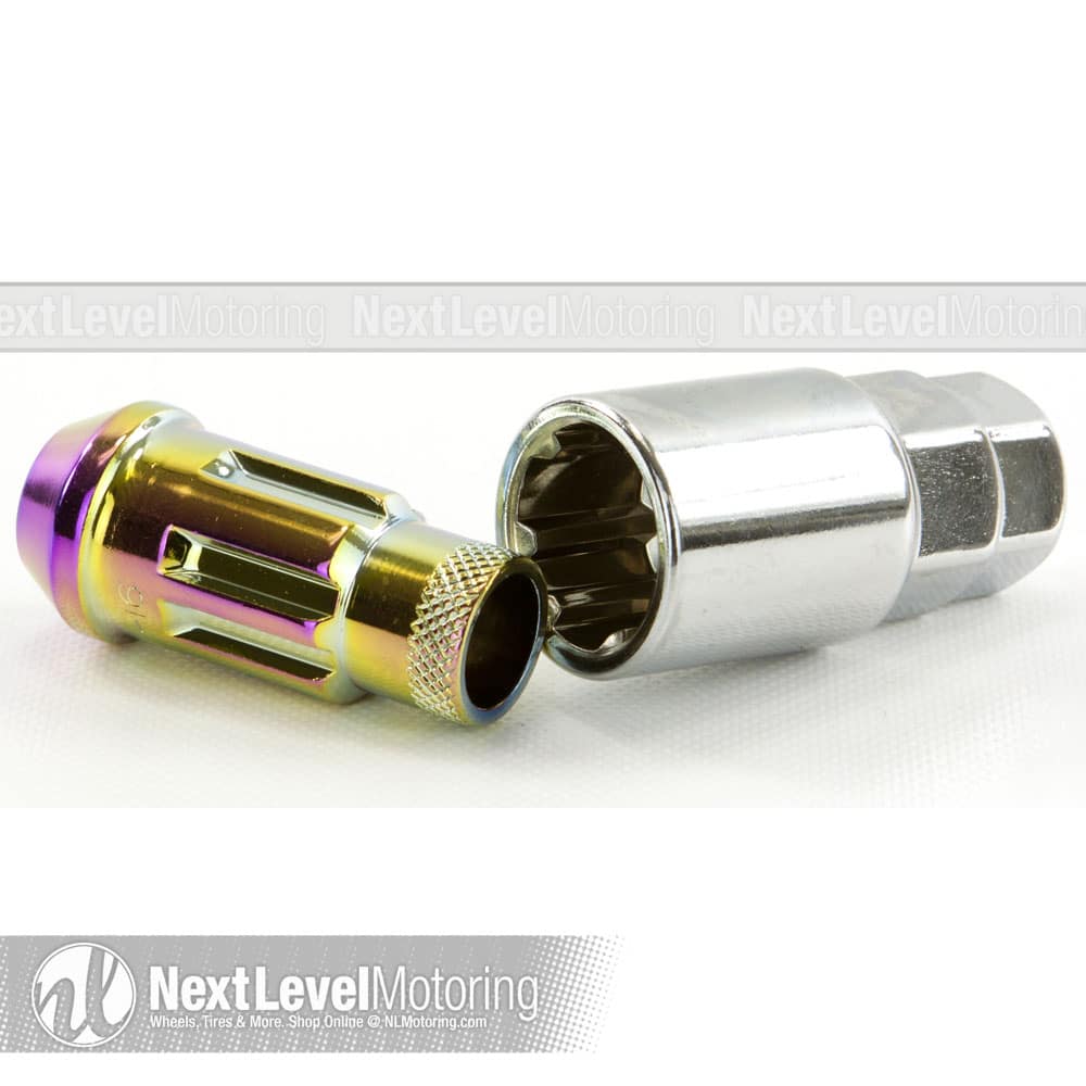 Muteki SR48 Neo Chrome Locking Lug Nuts 12x1.25