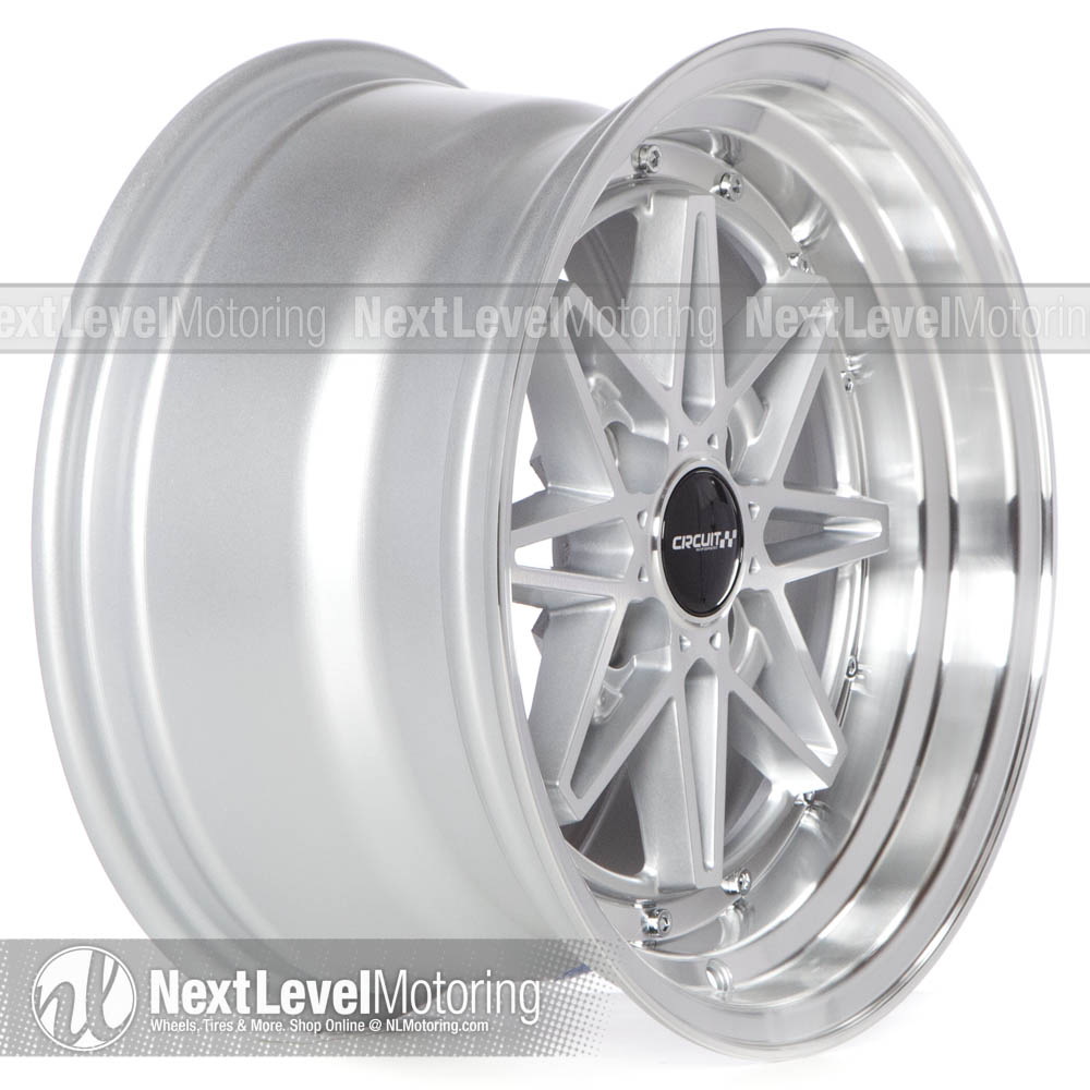Circuit Performance Wheels: CP24 15x8 4x100 Silver/Machined