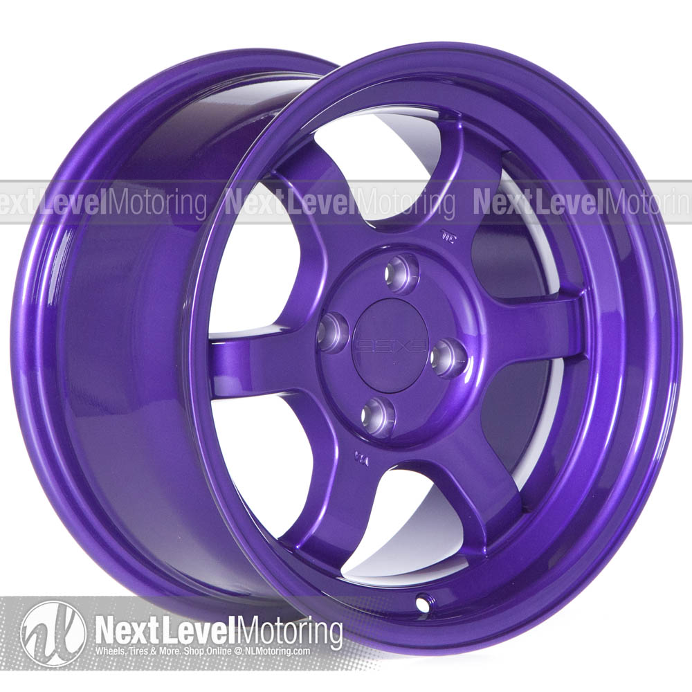 9SIX9 TE37 Style Wheels: SIX-1 Deep 15x8 4x100 Royal Purple
