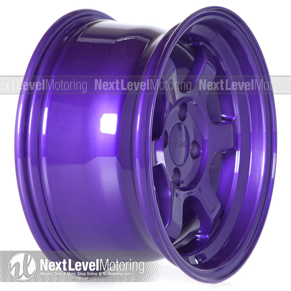 9SIX9 TE37 Style Wheels: SIX-1 Deep 15x8 4x100 Royal Purple