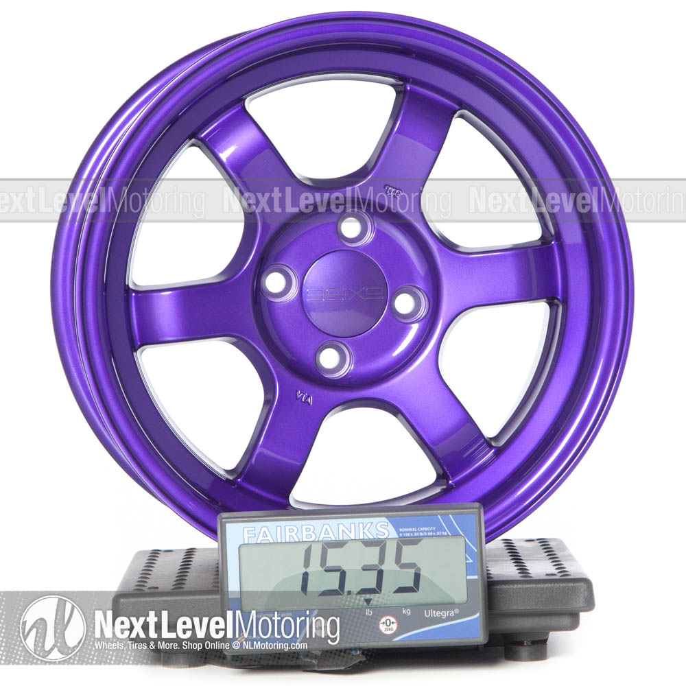 9SIX9 TE37 Style Wheels: SIX-1 Deep 15x8 4x100 Royal Purple Rims