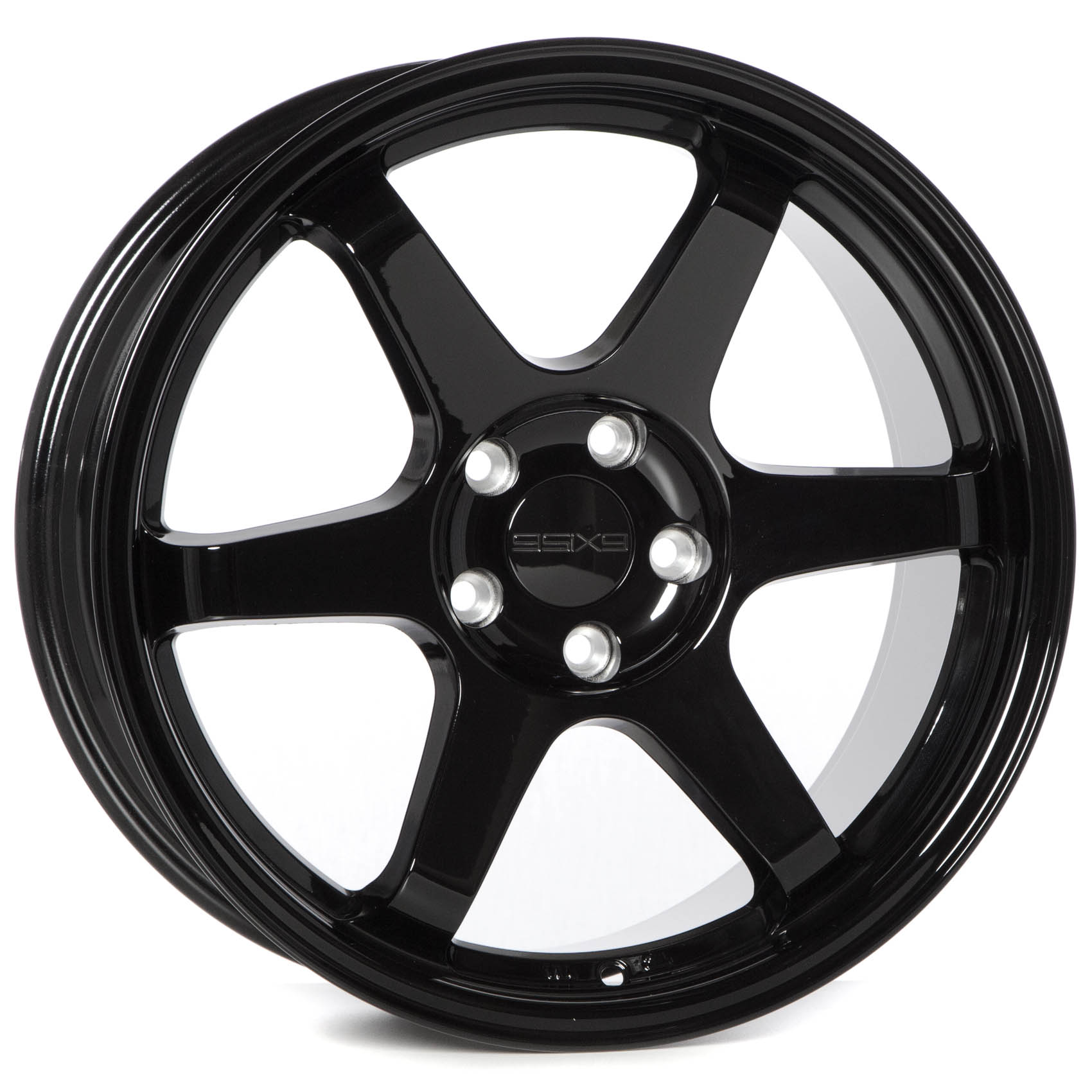 9SIX9 TE37 Style Wheels: SIX-1 18x8.5 5x112 Gloss Black Rims