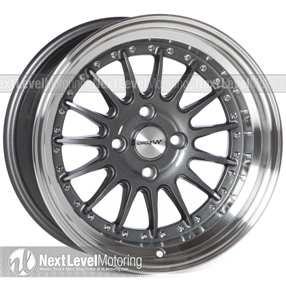Circuit Performance Wheels: CP51 15x8.5 4x100 Gloss Dark Gun