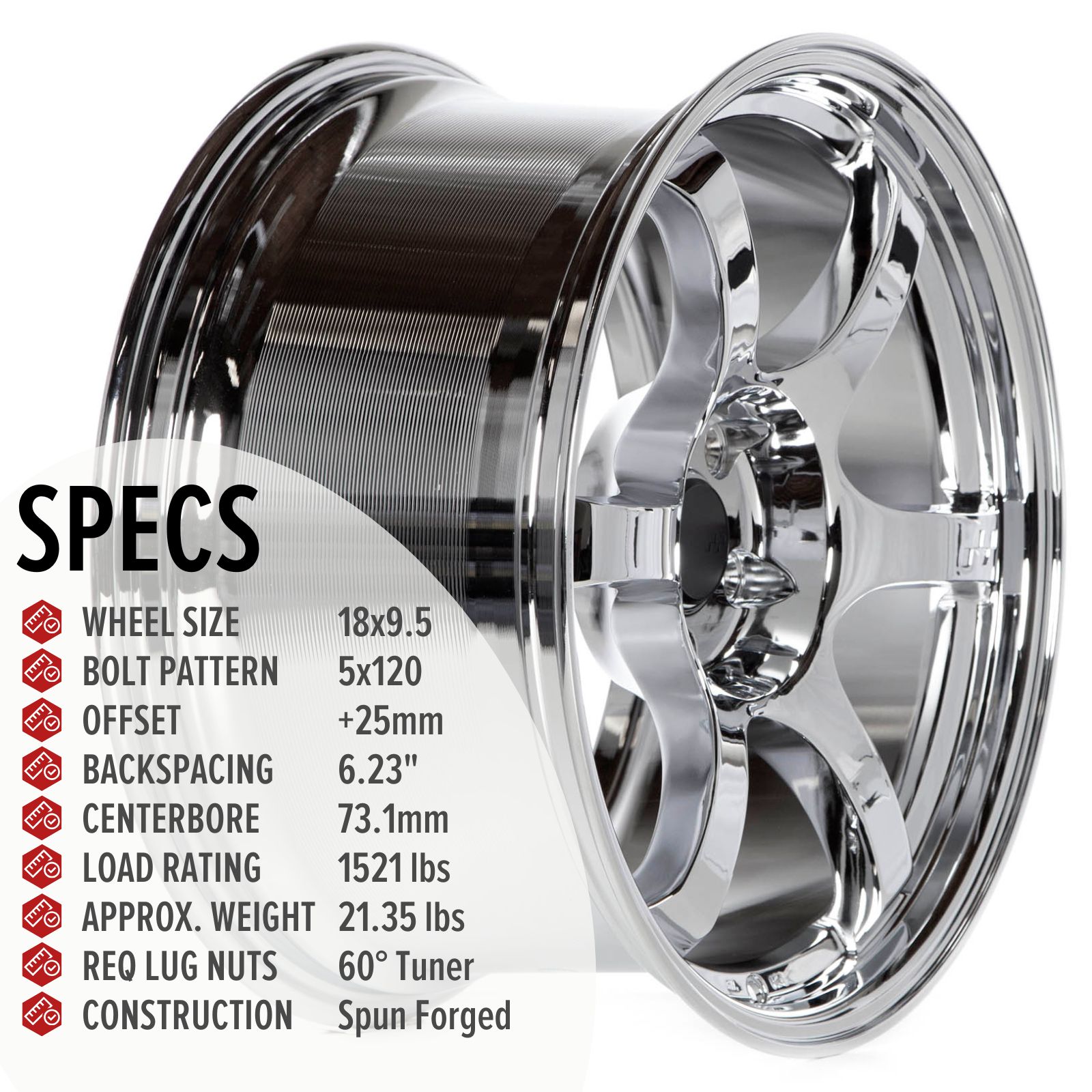 Circuit Wheels: CSF1 18x9.5 5x114.3 Gloss White Rims et25
