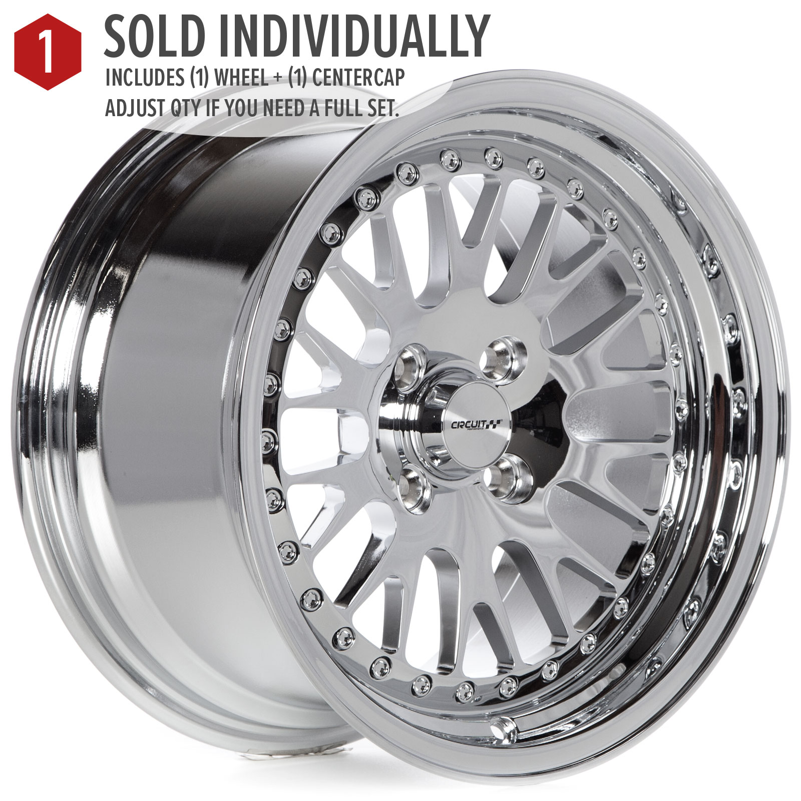 Circuit Performance Wheels: CP21 18x9.5 5x114.3 Silver/Machined