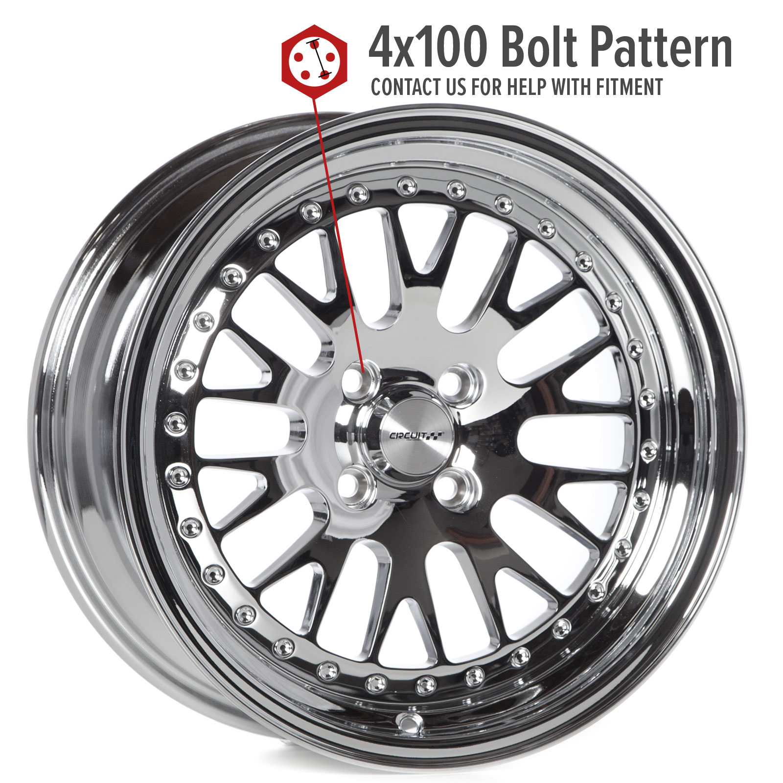 Circuit Performance Wheels: CP21 18x9.5 5x114.3 Silver/Machined