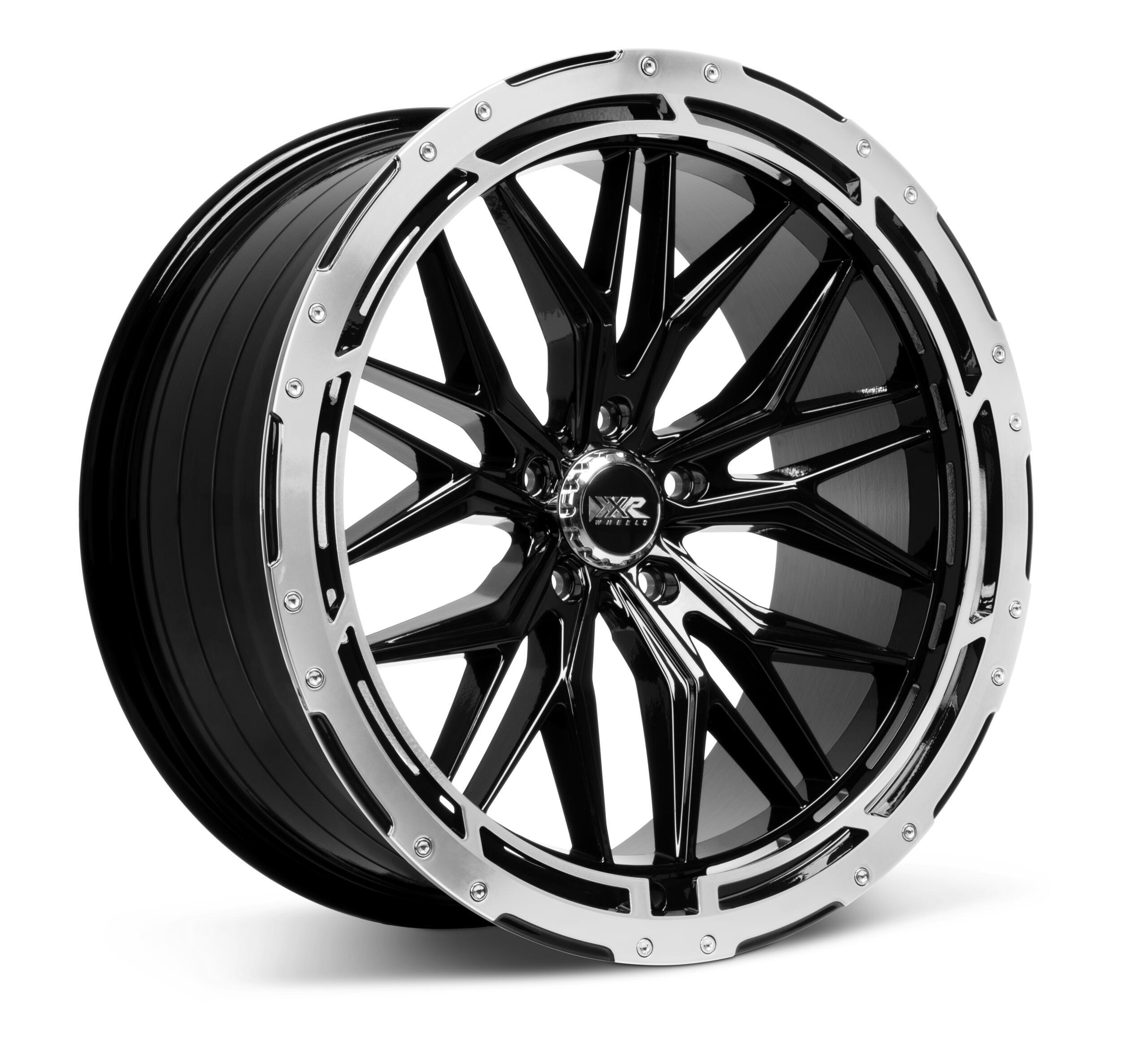 XXR Wheels: 585 20x9.5 BK/Machine Ring Rims et35 - 585094421