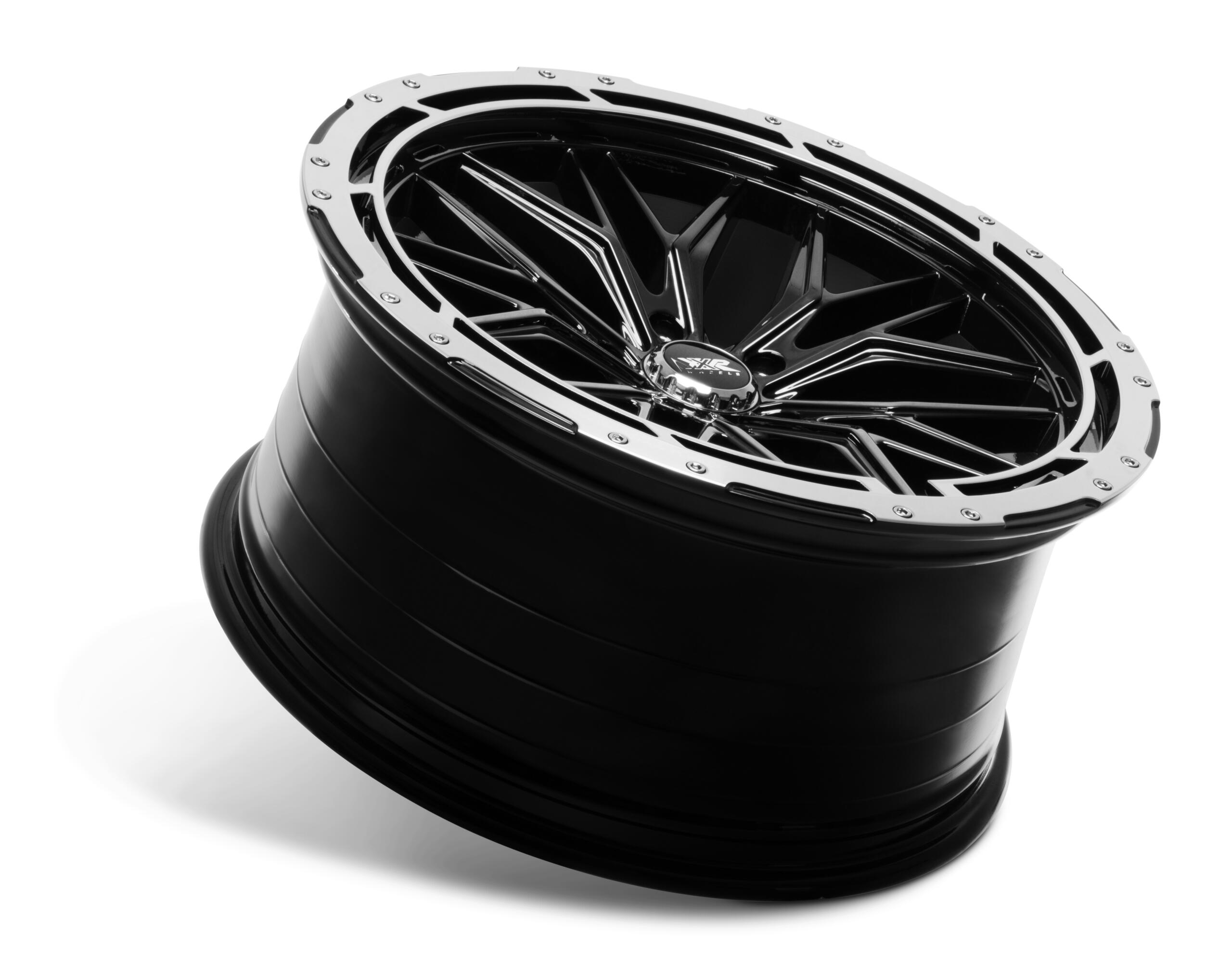 XXR Wheels: 585 20x9.5 BK/Machine Ring Rims et35 - 585094421