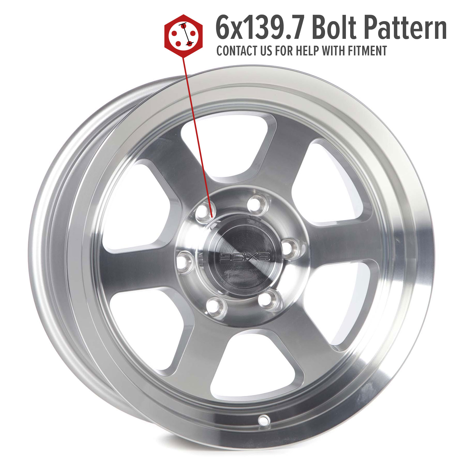 9SIX9 Wheels: SIX-1 Deep Truck 17x8.5 6x139.7 Machined Rims et20