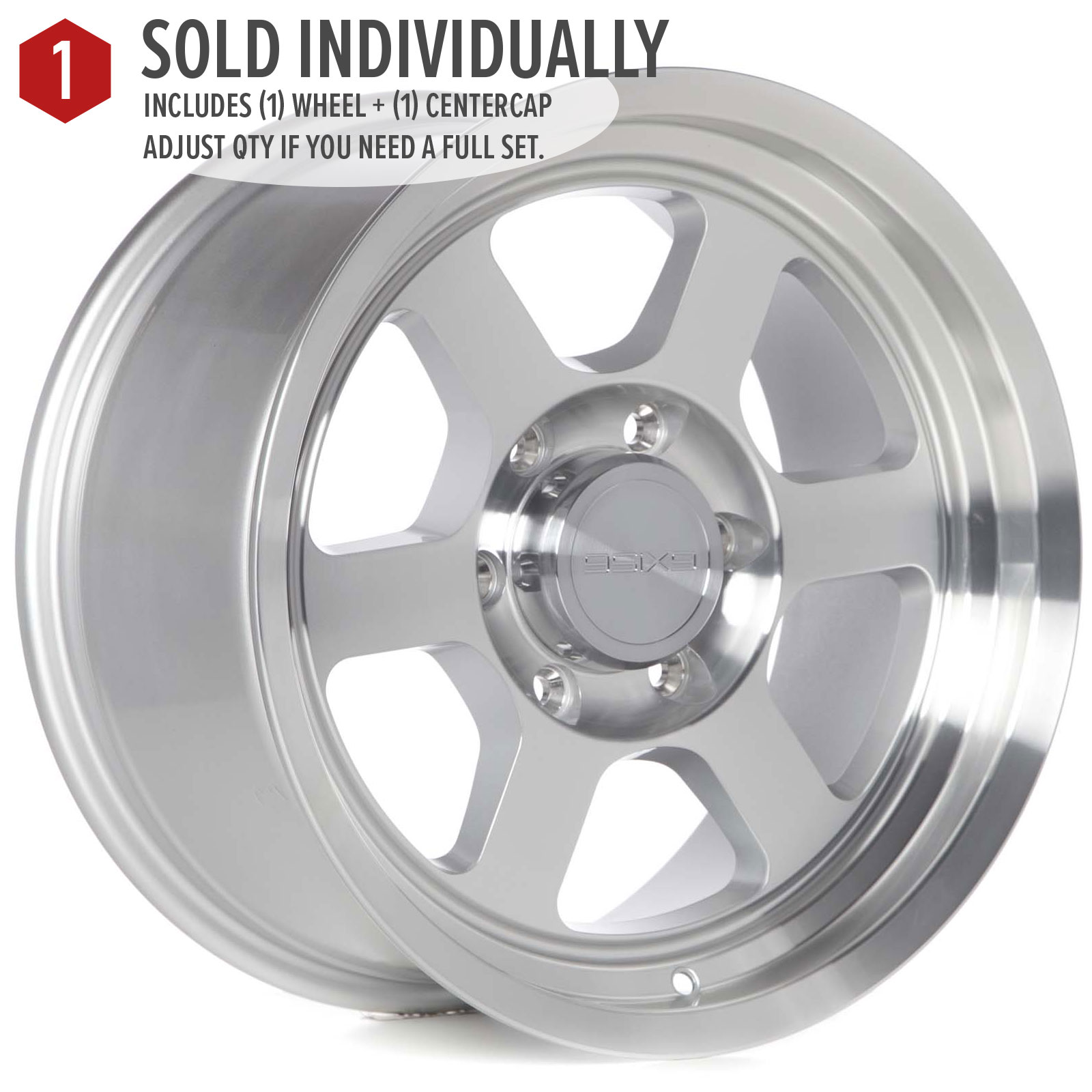 9SIX9 Wheels: SIX-1 Deep Truck 17x8.5 6x139.7 Machined Rims et20
